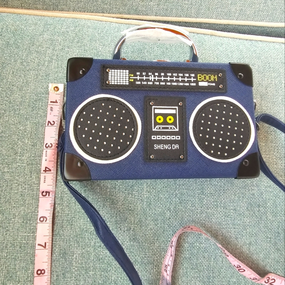 Boom box purse/clutch/crossbody